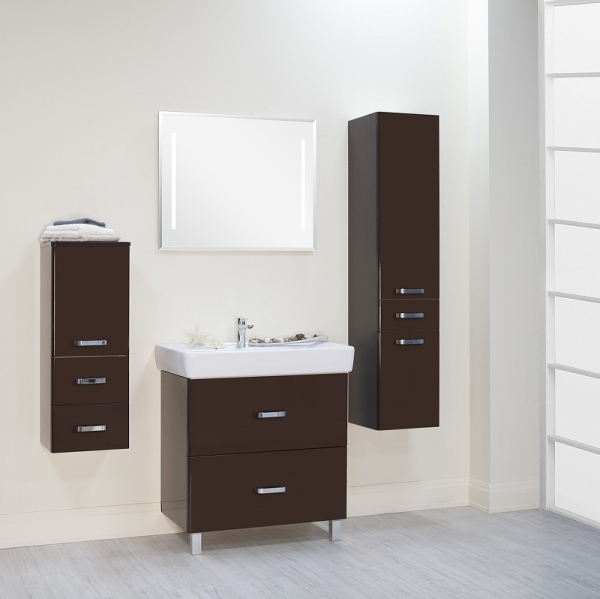 Тумба под раковину Акватон Америна 80 цвет Коричневый 1A169401AM430