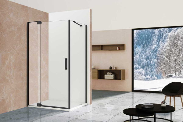 Душевой уголок Vincea Extra VSR-1E101190CLB, 1000/1100*900, черный, стекло прозрачное