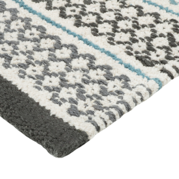 Коврик для ванной 1-ый mix (голубой+графит+белый+серый), 50х80см  (FX-8030Y)