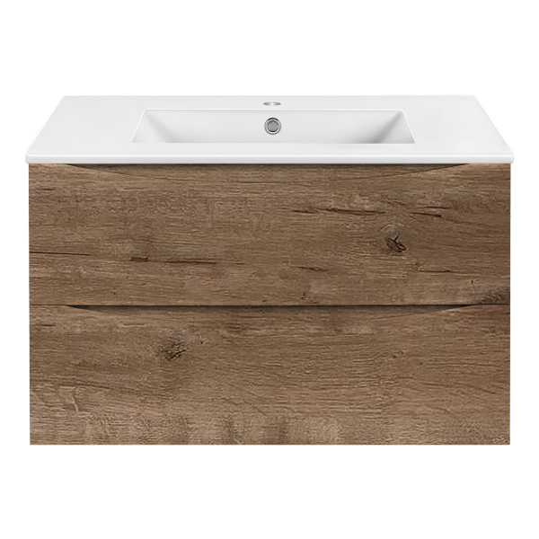 Тумба без раковины Vincea Mia 800 подвесная, 2 выкатных ящика soft close, V.Oak, VMC-2MC800VO