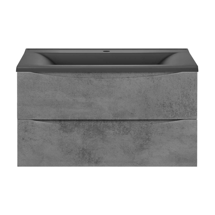 Тумба с раковиной Vincea Mia 900 подвесная, 2 выкатных ящика soft close, Beton, VMC-2MA900BT+VCB-3M900W