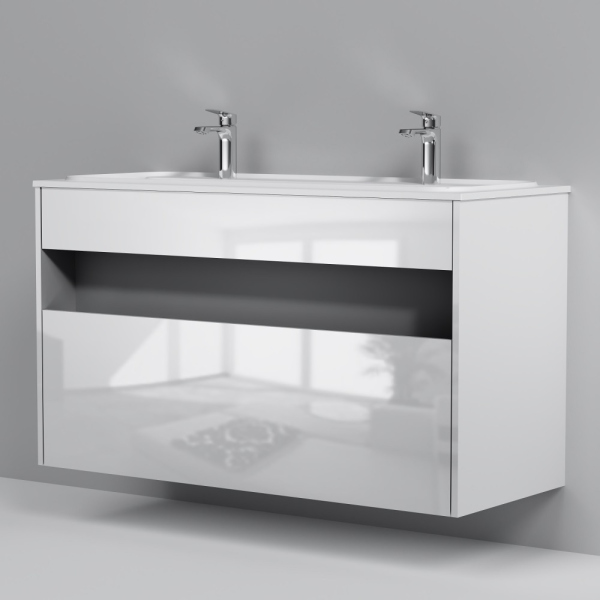 Тумба без раковины AM.PM Func 120 M8FFUX1201WG подвесная Белая глянцевая