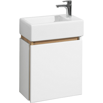 Тумба под раковину Акватон Эклипс 1A172801EK49R правая, цвет Эбони светлый, белый