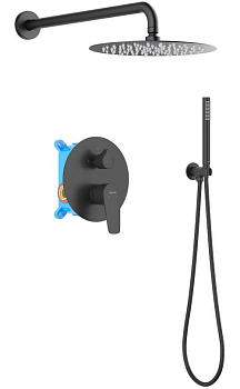 Душевая система Aquatek Бетта AQ1172MB Черная матовая