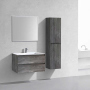 Тумба с раковиной Vincea Luka 800 подвесная, 2 выкатных ящика soft-close, G.Stone, VMC-2L800GS+VCB-13800B