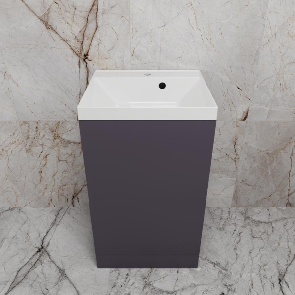 Тумба без раковины напольная "МОНО 50", графит нубук, ЛС-00002451