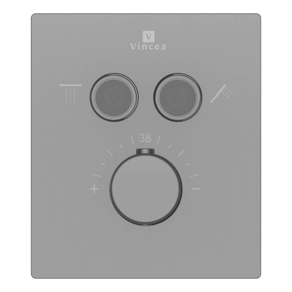 Встраиваемый смеситель для душа Vincea VSCV-321T-MGM, вороненая сталь