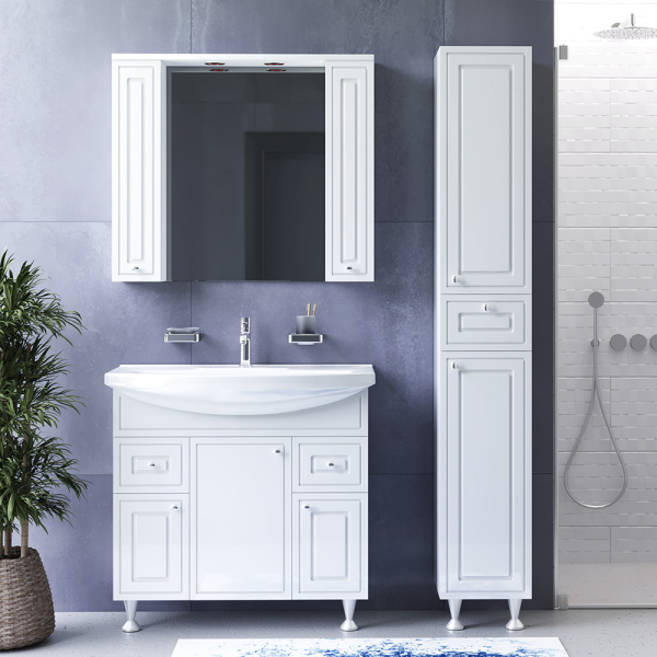 Зеркальный шкаф Damixa Palace One, M41MPX0851WG Зеркальный шкаф Damixa Palace One, M41MPX0851WG