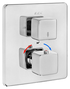 102167216EX-KDE термостатический смеситель для ванны,2 режима(внешняя часть)