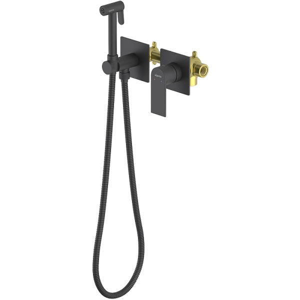 Гигиенический душ со смесителем Aquatek Лира AQ1420MB Черный матовый