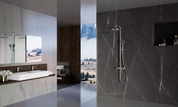 Душевая стойка Vincea Rim VSFS-2RM1CH с изливом, хром