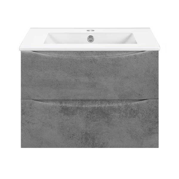 Тумба с раковиной Vincea Mia Slim 700 подвесная, Beton, VMC-2MC700S1BT+VBS-13970S1 Тумба с раковиной Vincea Mia Slim 700 подвесная, Beton, VMC-2MC700S1BT+VBS-13970S1