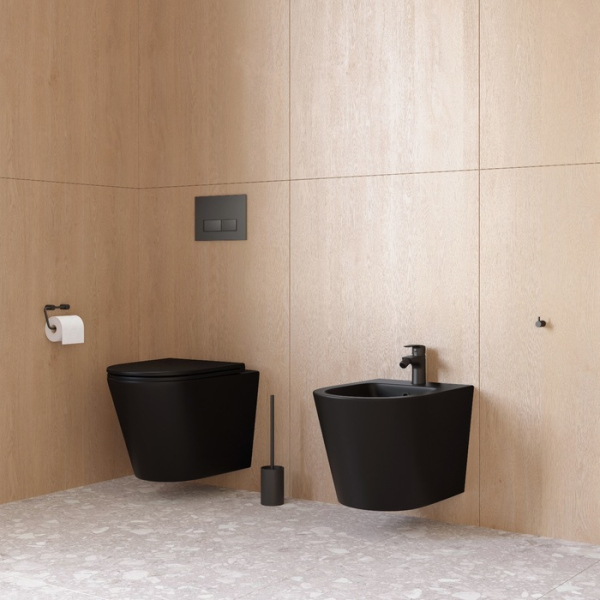 Подвесное биде IDDIS чёрное матовое, Calipso (CALRB02i82)