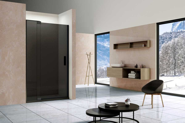 Душевая дверь Vincea Extra VDP-1E1112CGB, 1100/1200, черный, стекло тонированное