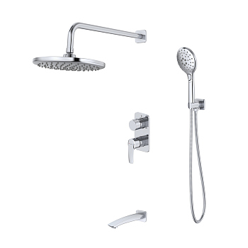 Душевая система скрытого монтажа с тропическим душем, Ray, IDDIS, (RAYSB03i68)