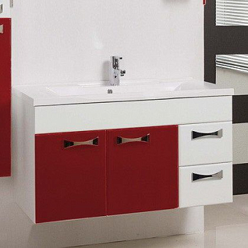 Тумба под раковину Акватон Диор 1A167701DR940 цвет Белый, бордовый