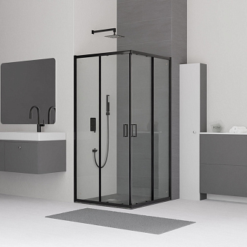Душевой уголок RGW CL-34B, 32093499-14, Чёрный, 90*90*185