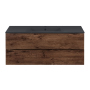 Тумба с раковиной Vincea Mia 1200 подвесная, 2 выкатных ящика soft close, R.Wood, VMC-2MC120RW+VBS-13120MB