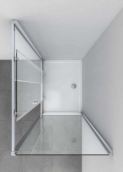 Душевой уголок Vincea Alpha VSR-3AL8014MT, 1400*800, хром, стекло текстурное