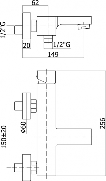 Смеситель Paffoni Elle EL022CR для ванны с душем