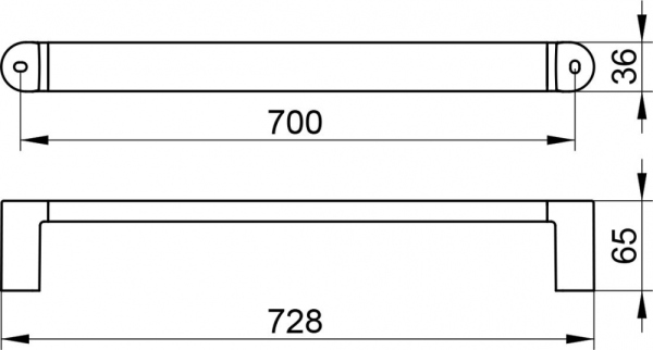 Поручень Keuco Elegance new 31601 70 см
