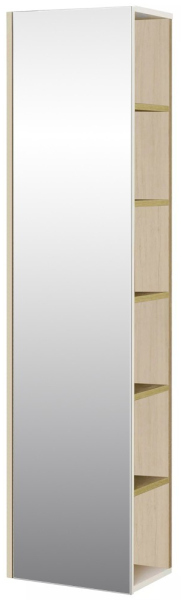 Шкаф - колонна Акватон Сканди с зеркалом белый, дуб верона 1A253403SDB20 Шкаф - колонна Акватон Сканди с зеркалом белый, дуб верона 1A253403SDB20