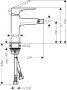 Смеситель Hansgrohe Metropol 32520340 для биде, с донным клапаном Push-Open