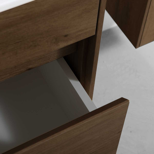 Тумба с раковиной Vincea Chiara 800 подвесная, 1 выкатной ящик soft-close, T.Oak, VMC-2C800TO+VCB-13800G Тумба с раковиной Vincea Chiara 800 подвесная, 1 выкатной ящик soft-close, T.Oak, VMC-2C800TO+VCB-13800G