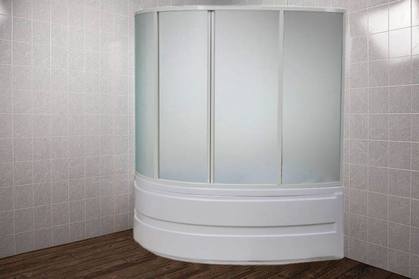 Шторка на ванну Bas Сагра 4 ств., стекло