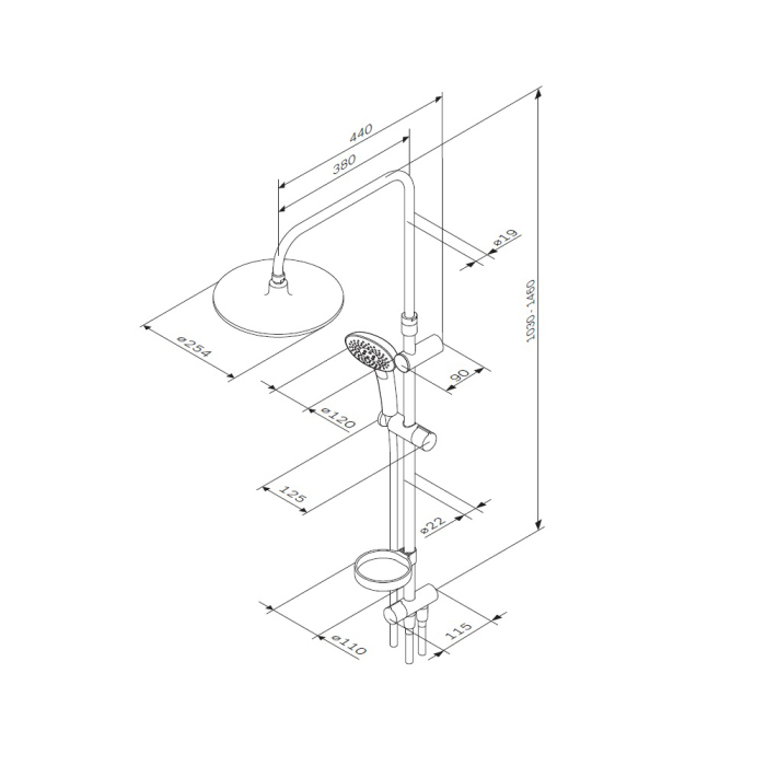 Душевая стойка AM.PM Spirit 2.0 F0770A100