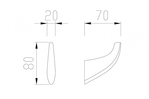 Крючок ABBER Nord AA1550B черный матовый