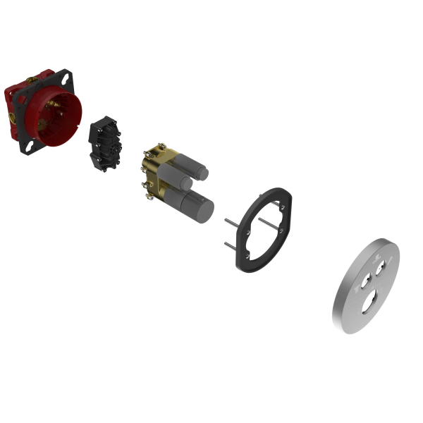 Встраиваемый смеситель для душа Vincea VSCV-322T-MGM, вороненая сталь