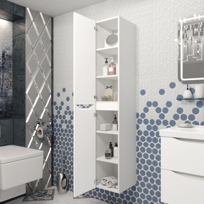 Пенал Элеганс 30, цвет белый матовый, левый