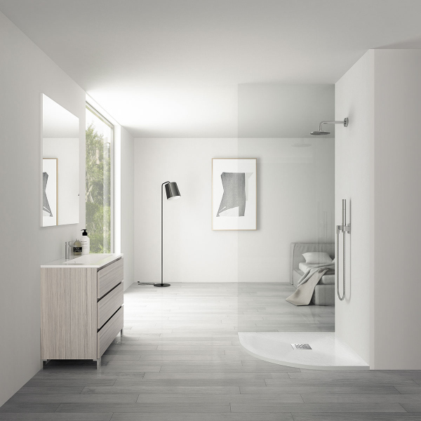 Поддон для душа Vincea из искусственного камня VST-4SQ9012W-L,1200*900*25, белый матовый, левый