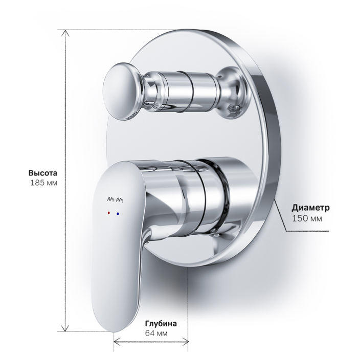 Смеситель AM.PM Like F8085000 для ванной с душем
