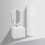 Тумба с раковиной Vincea Mia 700 подвесная, 2 выкатных ящика soft close, G.White, VMC-2MC700GW+VBS-13960MA