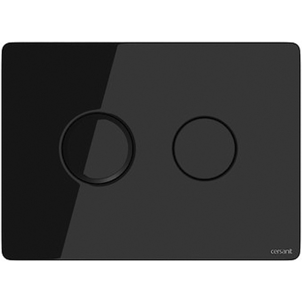 Кнопка Cersanit ACCENTO для AQUA 50 пневматическая стекло черный