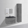 Тумба с раковиной Vincea Mia 800 подвесная, 2 выкатных ящика soft close, Beton, VMC-2MC800BT+VBS-13980MB