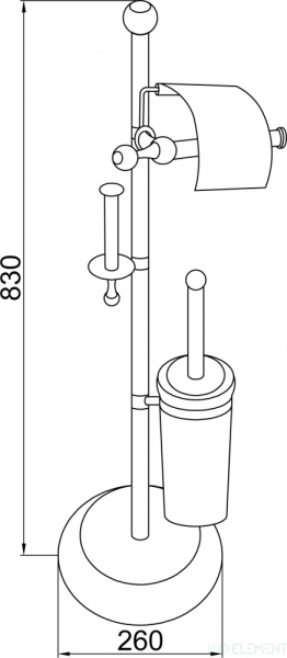 Стойка Boheme Hermitage Gold 10368