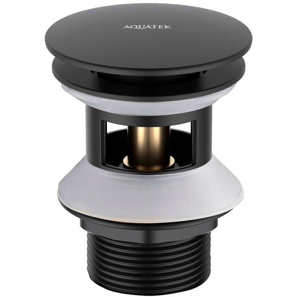Донный клапан Aquatek AQ6002MB click-clack Черный матовый Донный клапан Aquatek AQ6002MB click-clack Черный матовый