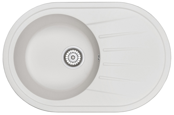Кухонная мойка GRANULA Standart (7601, БЕЛЫЙ)