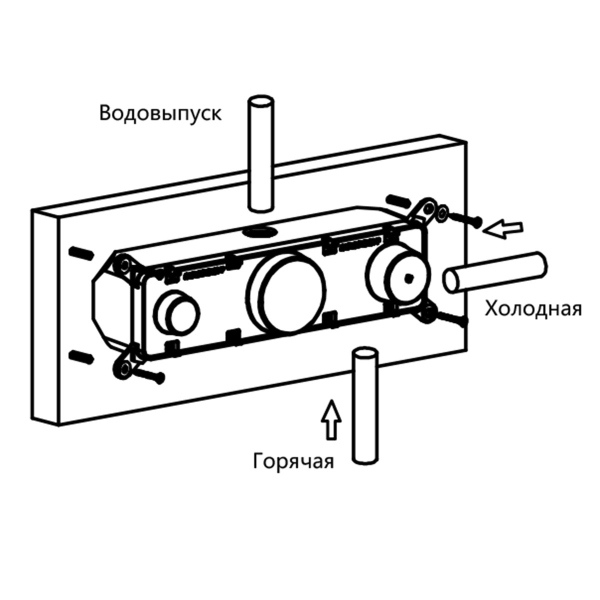 Встраиваемый смеситель для душа Vincea VSCV-422TGM, термостатический, вороненая сталь
