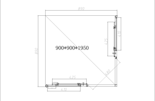 Душевой уголок Vincea Slim-N VSS-4SN900CL, 900*900, хром, стекло прозрачное Душевой уголок Vincea Slim-N VSS-4SN900CL, 900*900, хром, стекло прозрачное