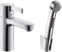 Смеситель Hansgrohe Metris S 31160000 для раковины с гигиеническим душем