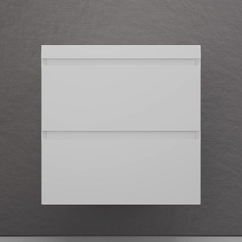 Тумба без раковины подвесная "Манхэттен 60" ЭМАЛЬ 60 2 ящика PLUS белый матовый, ЛС-00002365