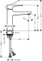 Смеситель Hansgrohe Metropol 32507340 для раковины, с донным клапаном Push-Open