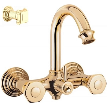 APHRODITE-V-03/24-O Смеситель для ванны и душа, золото, ручки Куб