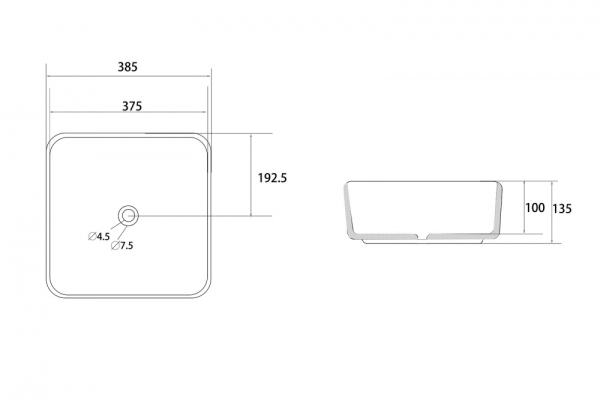 Раковина накладная ABBER Rechteck AC2211MRG розовое золото матовое