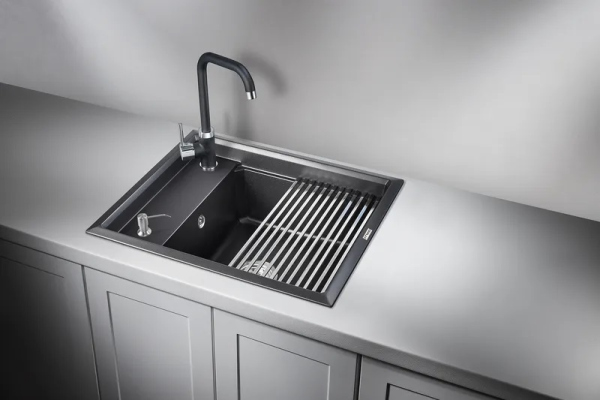 Кухонная мойка GRANULA Kitchen Space (6004, ЧЁРНЫЙ)