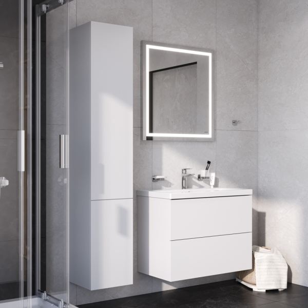 Комплект мебели для ванной Am.Pm Gem BK90GA 75 Белый со смесителем для раковины и аксессуарами